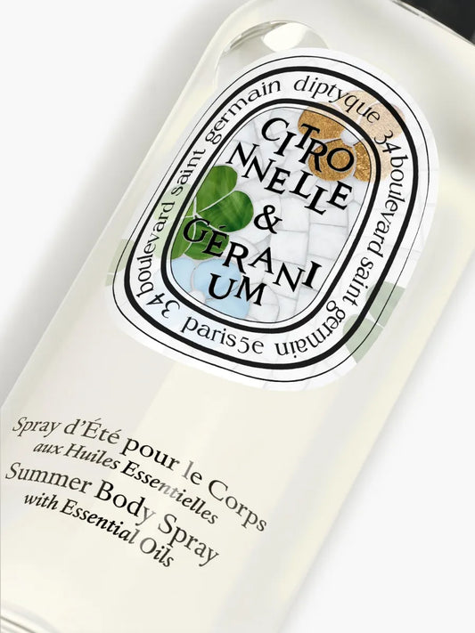 Lemongrass & Geranium - Summer body spray with essential oils
