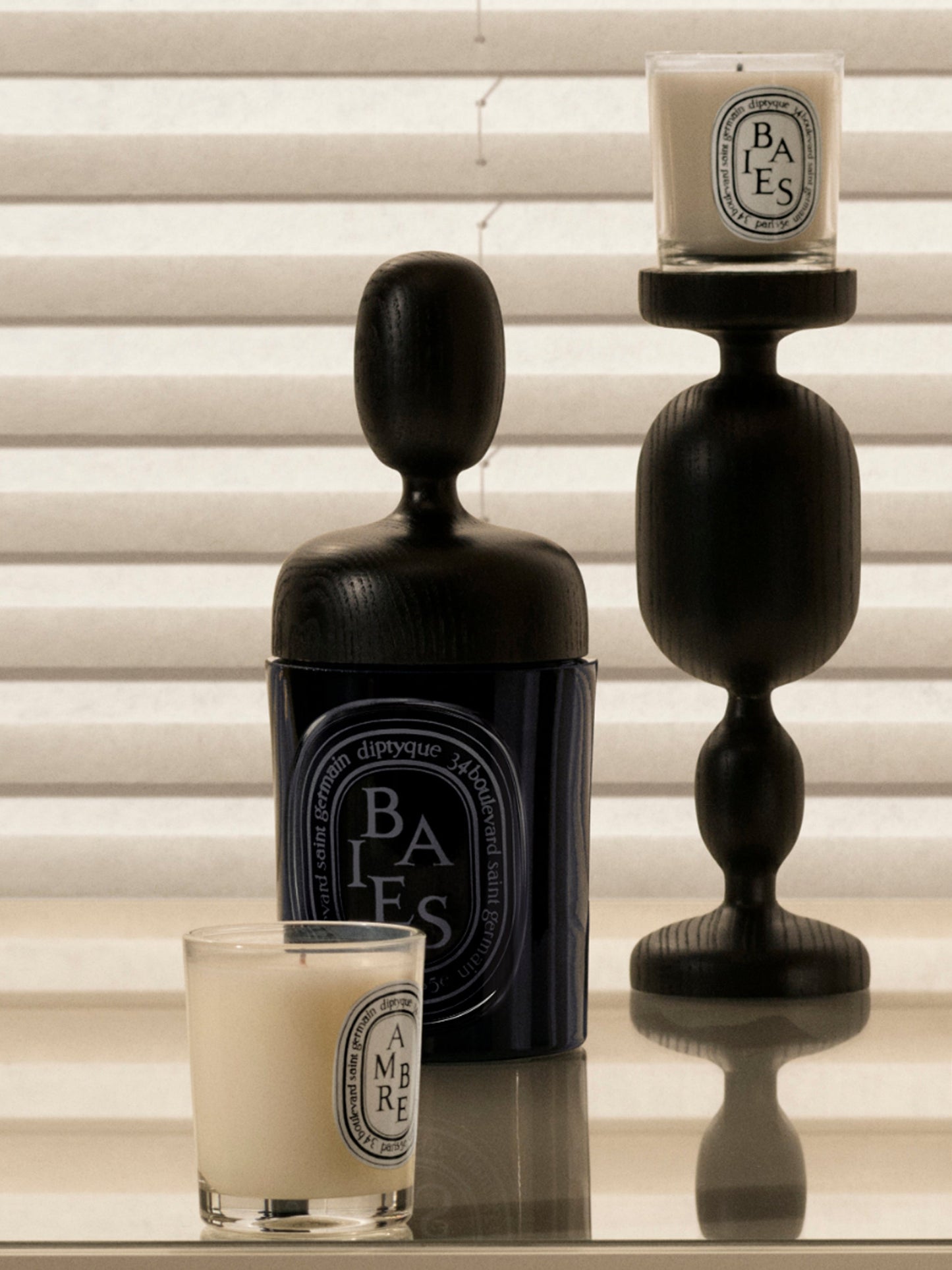 Black Volute lid - For medium candle