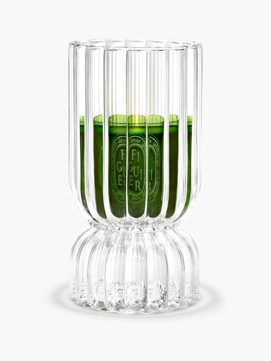 Ribbed candle holder - For classic and medium candles