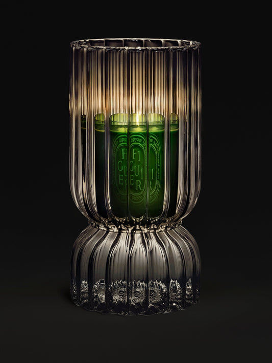 Ribbed candle holder - For classic and medium candles