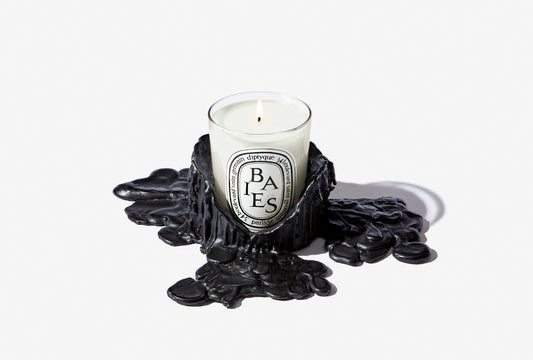 Medium black bronze candle holder - For classic candles