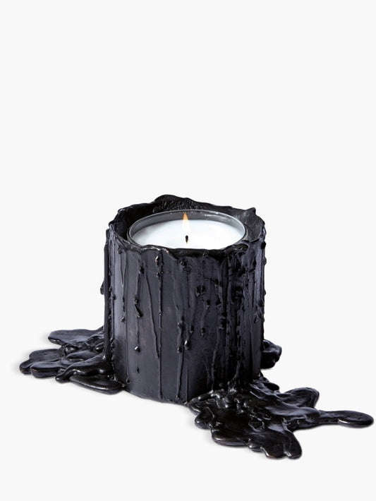 Large black bronze candle holder - For classic candles