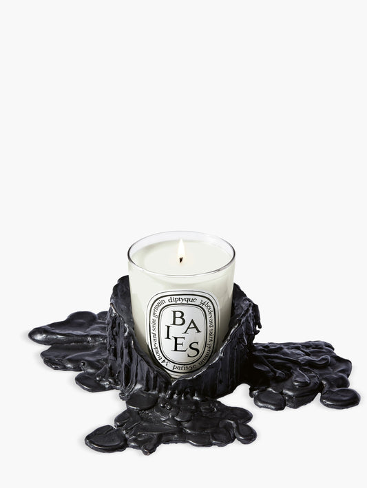 Medium black bronze candle holder - For classic candles