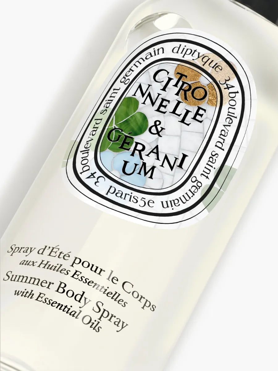 Lemongrass & Geranium - Summer body spray with essential oils