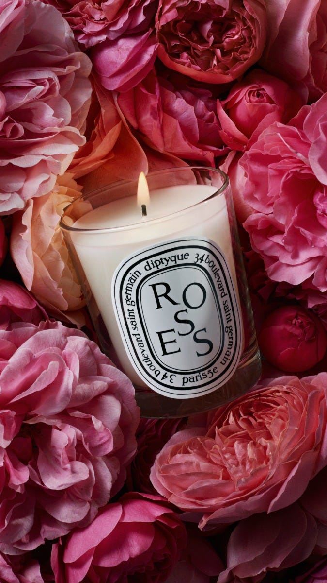 Roses - Small Candle
